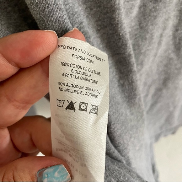 Patagonia Men's Cotton Gray Spell Out Logo Print Long Sleeve T Shirt Size Small - Picture 7 of 7